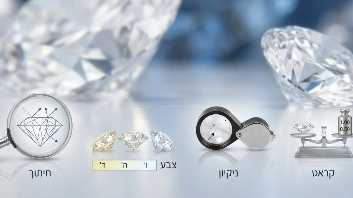 ארבעת ה-C: איך מדרגים יהלום?